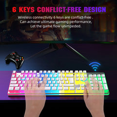Wireless RGB Gaming Keyboard & Mouse – Perfect for Game Stick
