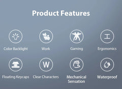 Game Falcon™ 104-Key Waterproof Gaming Keyboard