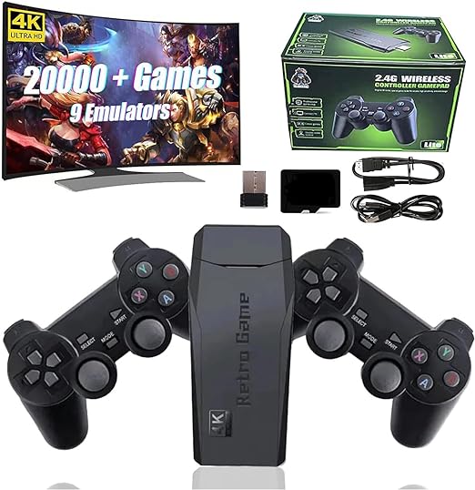 4K HDMI Game Stick With Wireless Controllers