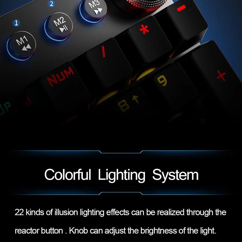 AULA F2088 Mechanical Gaming Keyboard with Backlit and Wrist Support