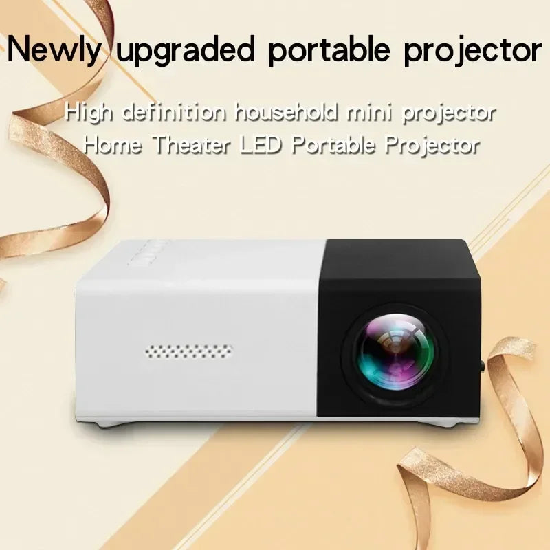 Portable Mini Movie Projector for Outdoor Camping and Home Theater