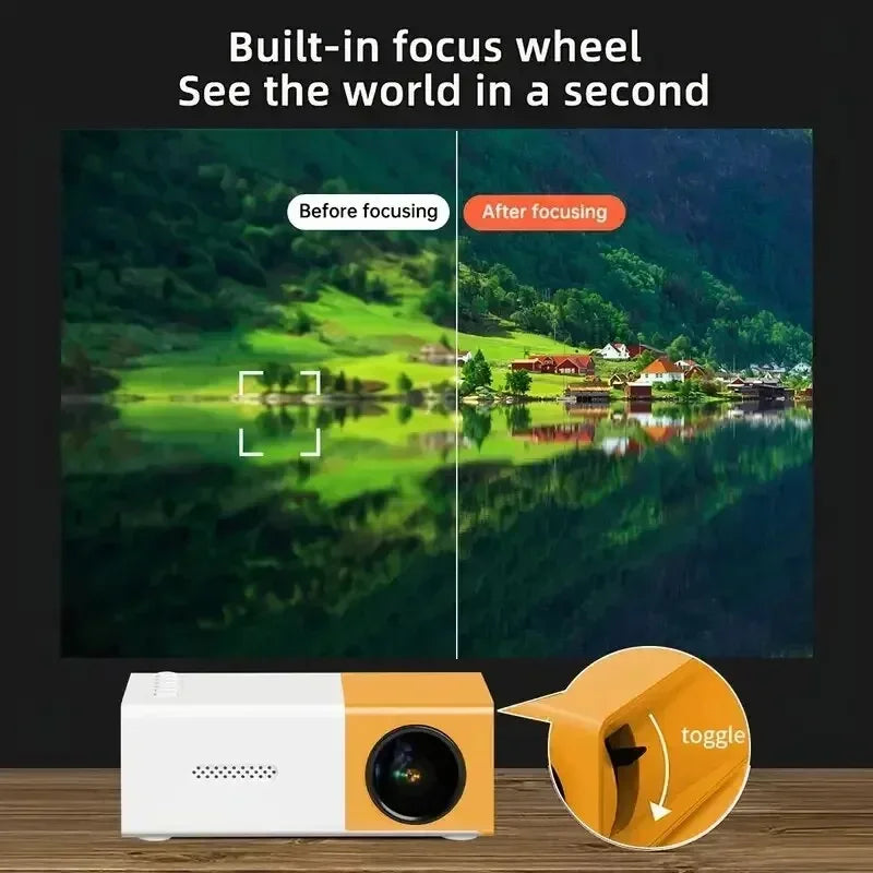 Portable Mini Movie Projector for Outdoor Camping and Home Theater