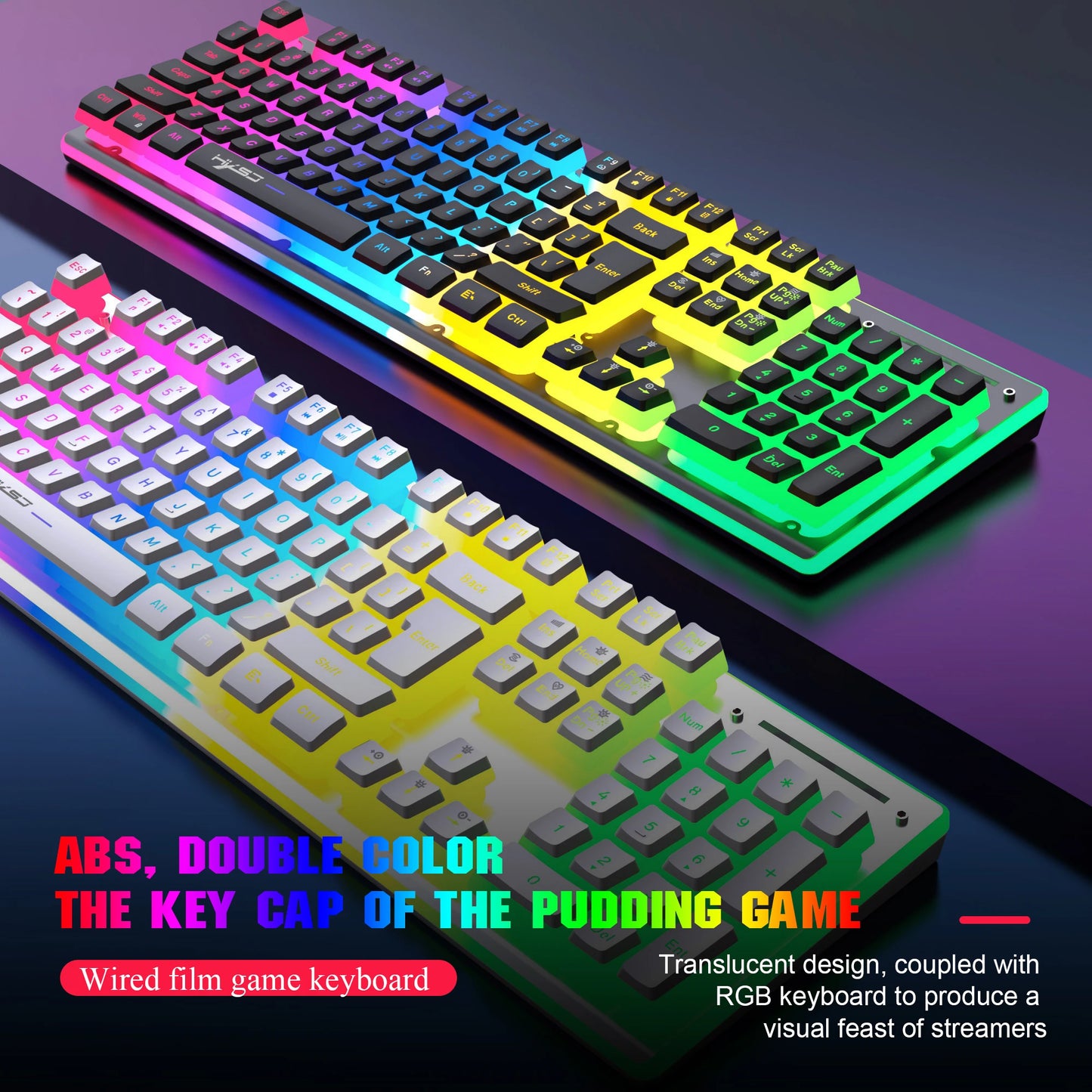Wireless RGB Gaming Keyboard & Mouse – Perfect for Game Stick
