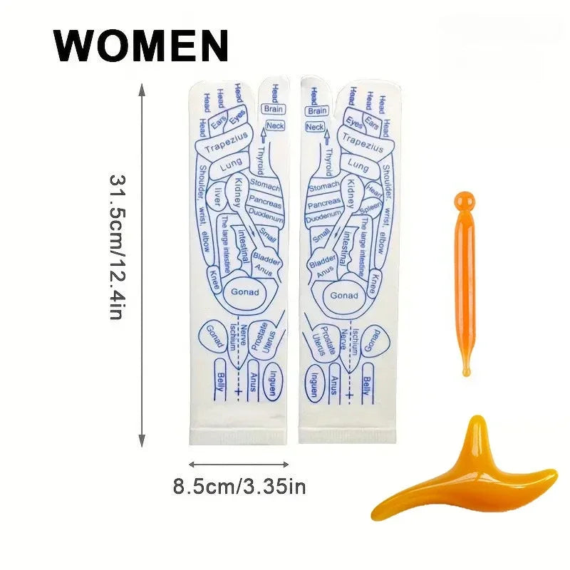 Acupressure Foot Massage Socks with Massage Tools