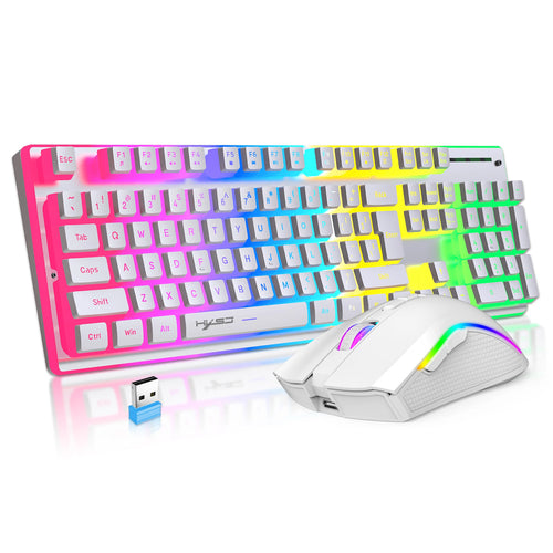 Wireless RGB Gaming Keyboard & Mouse – Perfect for Game Stick