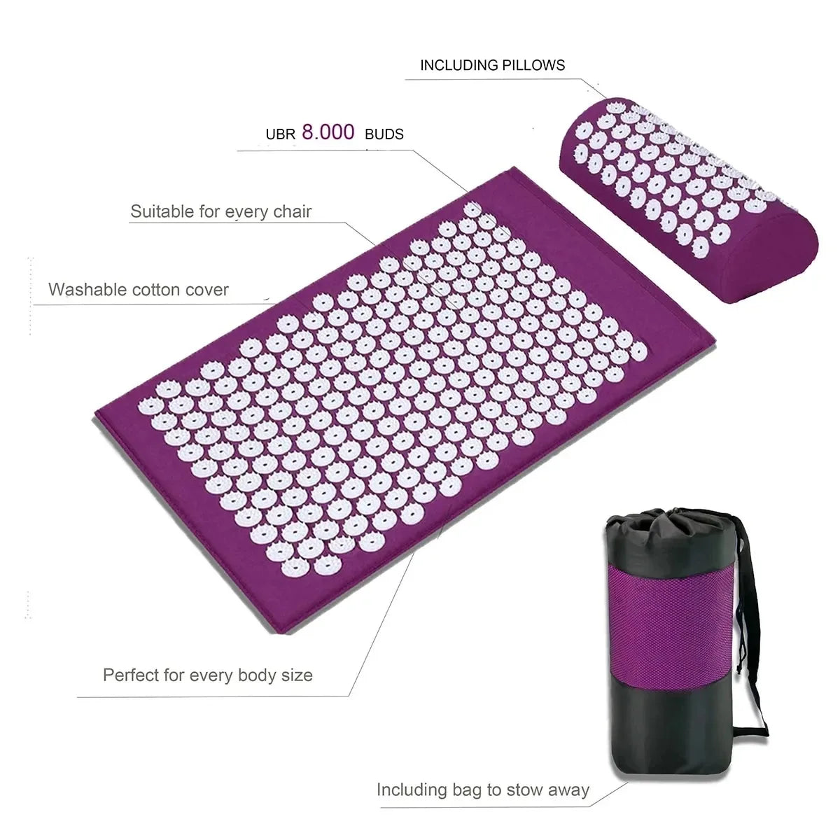 Acupress™ Portable Massage Mat Set