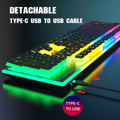 Wireless RGB Gaming Keyboard & Mouse – Perfect for Game Stick