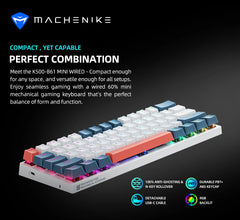 MACHENIKE K500-B61 Mini 60% Mechanical Gaming Keyboard