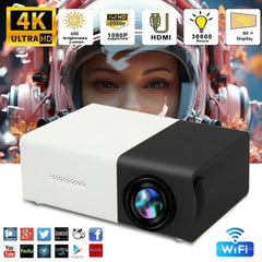 Portable Mini Movie Projector for Outdoor Camping and Home Theater