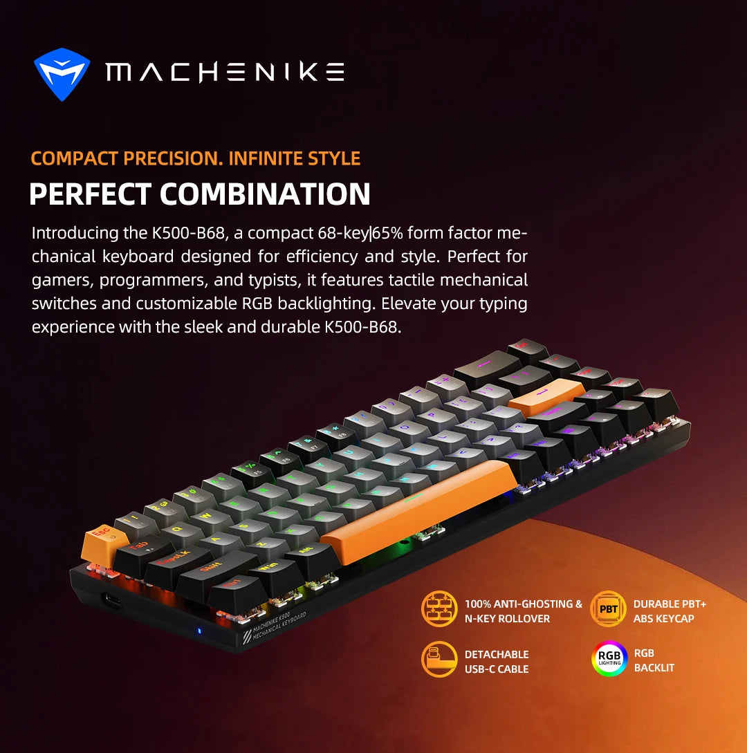 MACHENIKE K500-B68 65% Mechanical Gaming Keyboard