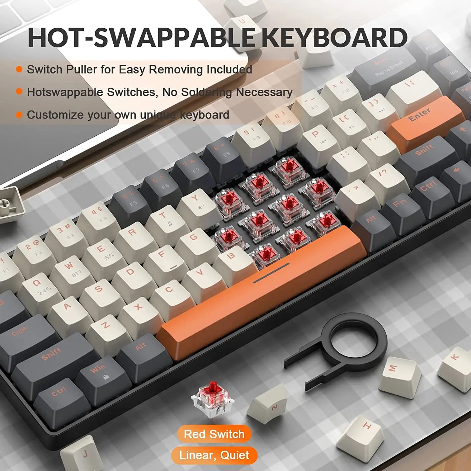 SwiftKey™ K68 Dual-Mode Wireless Mechanical Keyboard