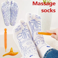 Acupressure Foot Massage Socks with Massage Tools