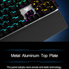 AULA F2088 Mechanical Gaming Keyboard with Backlit and Wrist Support