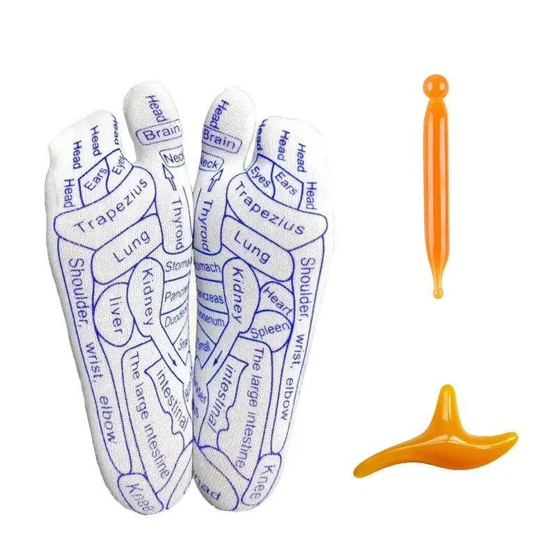 Acupressure Foot Massage Socks with Massage Tools