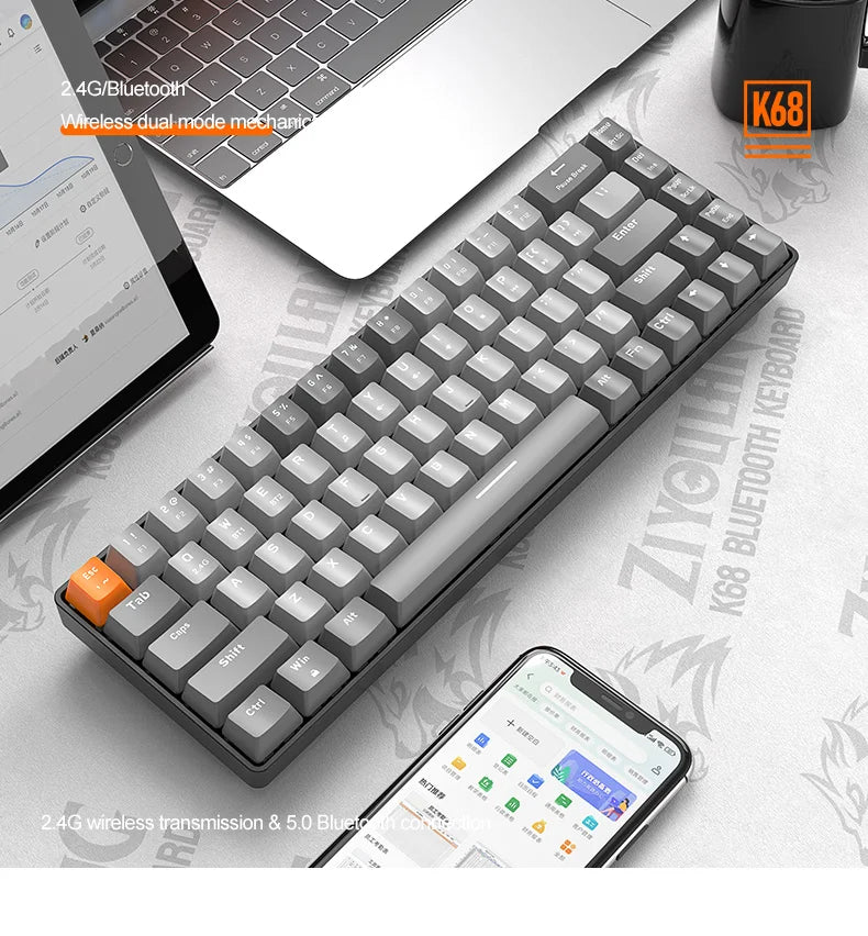 SwiftKey™ K68 Dual-Mode Wireless Mechanical Keyboard