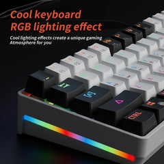 MK61 Mini Wired Mechanical Gaming Keyboard with Hot-Swappable Switches