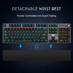 AULA F2088 Mechanical Gaming Keyboard with Backlit and Wrist Support