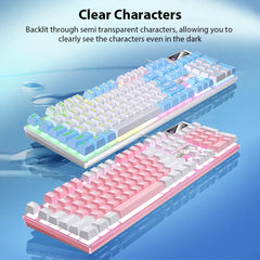 Game Falcon™ 104-Key Waterproof Gaming Keyboard