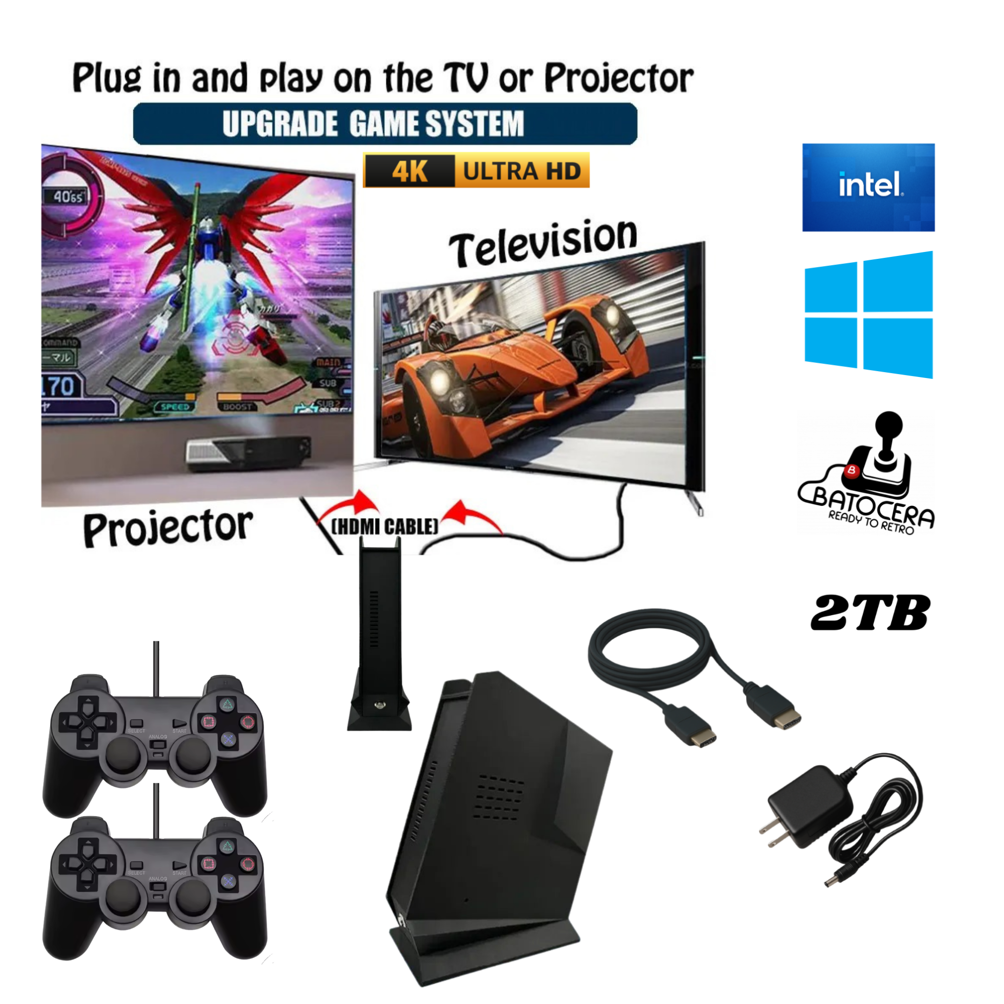HyperBase™ Retro Series | 100,000+ Preloaded Games | Wii, Xbox, PS3, PS2, N64 80+ Systems